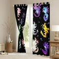thumbnail image 3 of Feelyou 3D Colorful Axolotl Black Out Curtains, Magic Marine Sealife Curtains Pack of 2 (42x63 Each), Teens Kids Boys Girls Bedroom Curtains, Curtains and Drapes Decor, 3 of 6