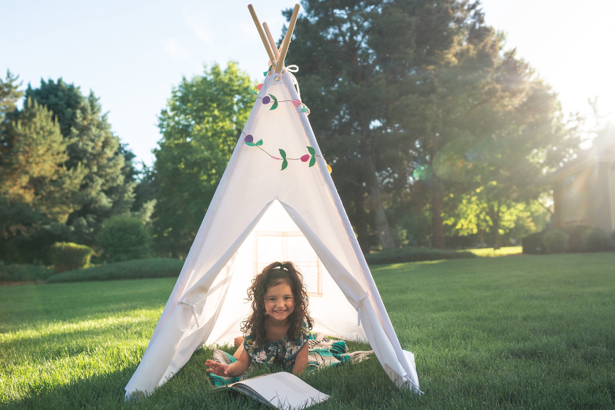 Pacific Play Tents Plain White Tee Pee, Child