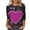 Y2-Pink, variant on RQYYD Valentines Shirts for Women Plus Size Cute 3/4 Sleeve Funny Graphic Tee Shirt Heart Shaped Fashion Casual Clothes Tops