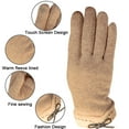 thumbnail image 3 of Guantes de invierno para mujer Guantes de mensajes de texto con pantalla táctil para clima frío - Guantes cálidos y térmicos a prueba de viento, 3 of 5