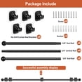 thumbnail image 4 of Curtain Rods No Drilling for Windows 32 to 96 Inch, 5/8 Inch Diameter Drapey Pole with No Drill Curtain Rod Brackets, Renter Friendly Cortineros Para Ventanas (Black), 4 of 8