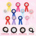 thumbnail image 3 of Uxcell Birthday Ribbon, Award Ribbon Brooch Birthday Pin Tinplate Badge Button Pin for Party Decorations Celebration Accessory, Black, 3 of 6