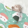 thumbnail image 2 of Naloa Kawaii Sushi Dog Blanket, 3 Sizes Cat Blanket for Indoor Cats Large Medium Small Dog Gifts-, 2 of 8