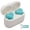 Light Blue, variant on Riousery Heart Shaped Wireless Earbuds HIFI Stereo Waterproof Bluetooth 5.3 Headphones with Charging Case, Built-in Mic, Cute Portable Earphones for Girls Women, 3.94 inches / 10.0 cm Black