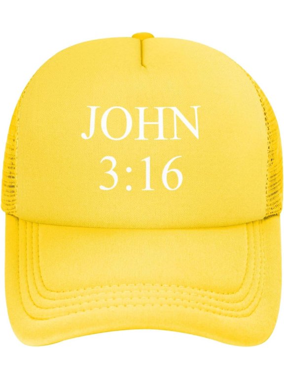 John 3:16 Believer Trucker Hat Men Mesh Baseball Cap Summer Sun Hat Gift Women Golf Dad Hat Black