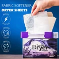 thumbnail image 3 of Dryer Sheets Bulk Natural Fabric Softener Sheets Plant Lavender Laundry Softener Naturally Removes Static Cling Drying Machine 5Bags Coconut, 3 of 6