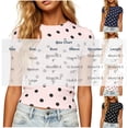thumbnail image 2 of Maplenight T Shirts for Women Graphic Print Crew Neck Short Sleeve Crop Tops Slim Fit Casual Cute Going Out Fashion Summer Tee Tops, 2 of 5