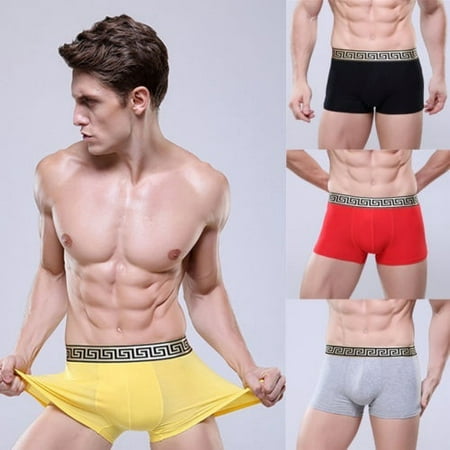 New Fashion Men Classic Boxers Short Cotton Breathable Underpant Boys Briefs Underwear