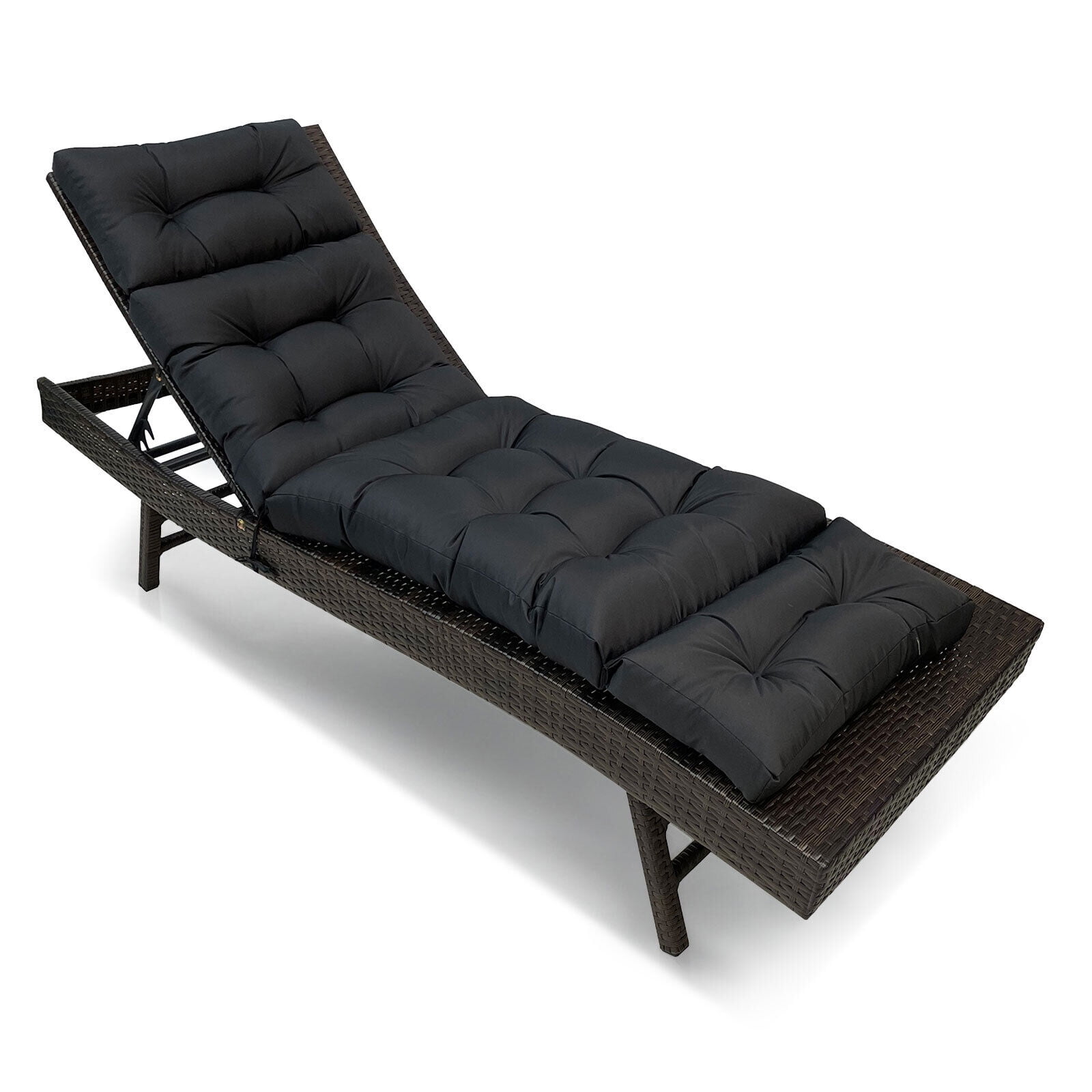 Outdoor Lounge Cushion Patio Chaise Replacement 71 x 20 Inch Rocking Cushion for Furniture Sofa Non Slip Beach Pool Recliner Sunbathing Chair Pads with Headrest