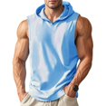 thumbnail image 2 of Fitness Sleeveless Vest Loose Fit Training Hooded Neckline Regular Length, 2 of 8