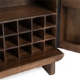 thumbnail image 4 of Pemberly Row Mango Wood Geometric Pattern Carved Bar Cabinet in Brown, 4 of 12