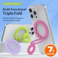 thumbnail image 6 of Dteck Double Magnetic Phone Ring Holder and Finger Grip Kickstand, Compatible with MagSafe, iPhones, Androids, and Car Mounts,Green, 6 of 6