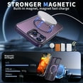 thumbnail image 2 of ELEHOLD For iPhone 14 Shockproof Magnetic Rugged Case 3D Vented Design Cover, MagSafe Compatible, with Kickstand (Horizontal & Vertical Display), Purple, 2 of 7