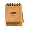 thumbnail image 1 of Calendario de escritorio pequeño 2024, calendario de escritorio de pie, calendario de encuadernación de doble alambre para escritorio, planificador , Cuero, 1 of 8