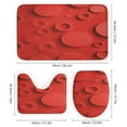thumbnail image 3 of Shower Curtain Set 4 Piece include Shower Curtain and Rugs and Non Slip U Shaped Toilet Rugs Luxury Bathroom Decor Red Bubble, 3 of 5