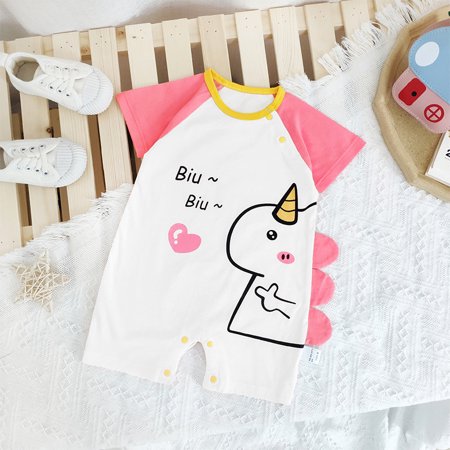 

DDWD Baby cartoon jumpsuit summer baby cotton Wukong cute styling clothes thin newborn summer clothes