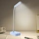 thumbnail image 1 of Lámpara de escritorio LED recargable por USB con soporte para teléfono | Lámpara de estudio portátil y plegable | Luz de protección ocular multibrillo | Luz nocturna para estudiantes | Blanco, rosa,, 1 of 5