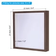 thumbnail image 2 of Uxcell 8x8 Shadow Box Frame Wooden Dried Flower Photo Frame Floating Photo Frame Brown, 2 of 6