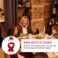 thumbnail image 5 of Juego de 6 fundas para botellas de vino con gorro y bufanda de Navidad, bonitas botellas rojas, decoración de mesa de cena de Nochebuena para el hogar, hotel, fiesta (sombrero, bufanda), 5 of 5