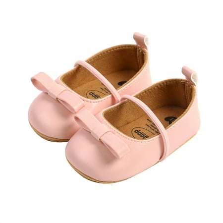 

Infant Baby Girls Mary Jane Shoes Non-Slip Ballet Slippers Princess Shoes First Walkers Shoes
