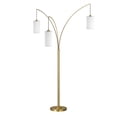 thumbnail image 1 of Henn&Hart 19" Brass Finish Metal/Fabric Floor Lamp, 1 of 10