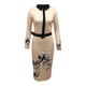 thumbnail image 4 of Vestido de manga larga con estampado delgado informal a la moda para mujer Fridja  nalpqowj5190, 4 of 4