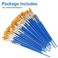 thumbnail image 6 of 100Pcs Artist Paint Flat Brushes Set Acrylic Oil Watercolour Painting Craft Art, 6 of 6