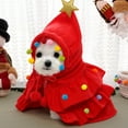thumbnail image 4 of Primegos Christmas Pet Outfit with Star  Puppy Cape Clothes Xmas Tree Costume Holiday Party Attire for Cats, 4 of 8