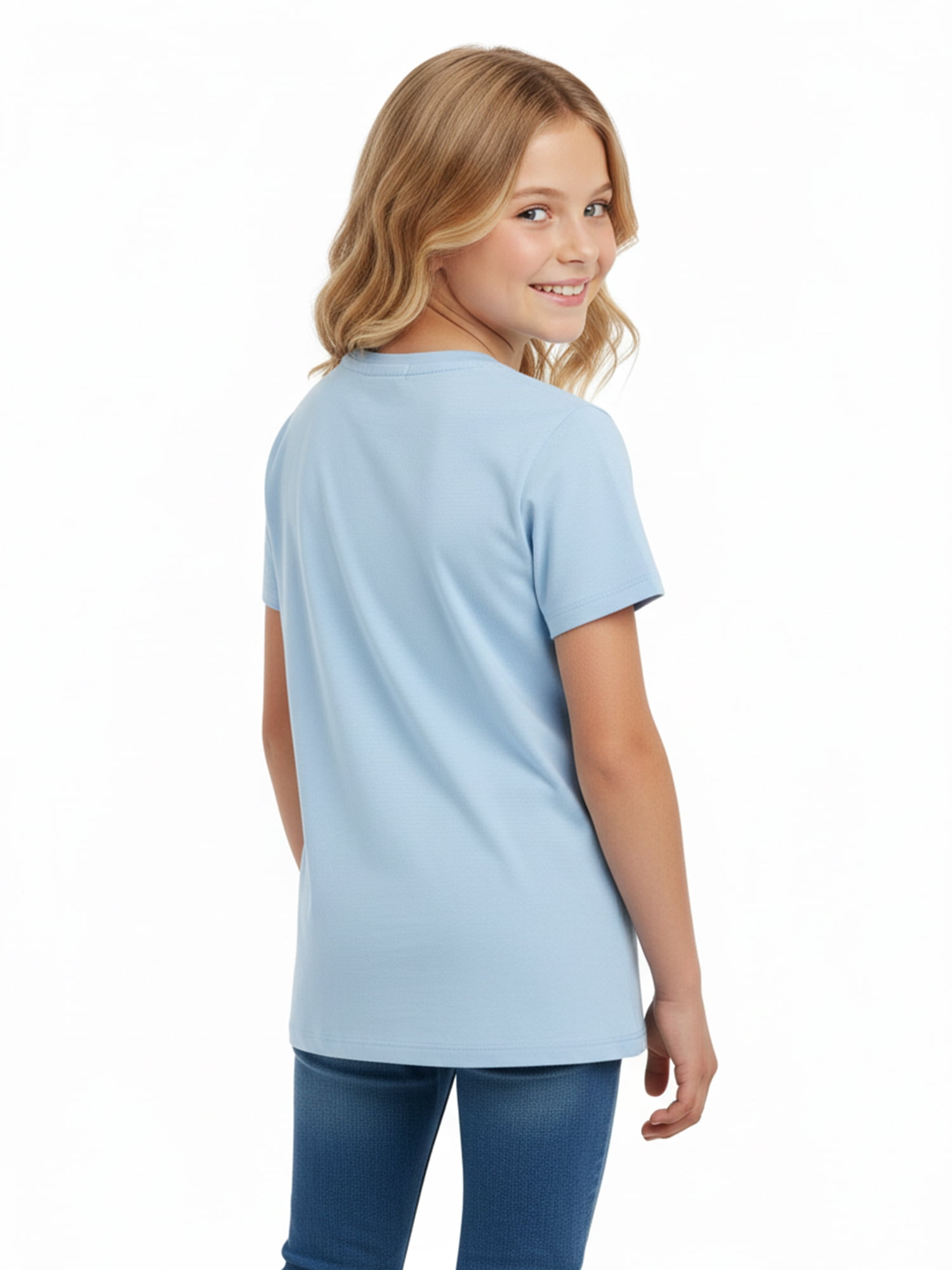 Wonder Nation Girls Berry Cute Graphic Tee with Short Sleeves, Sizes 4-18