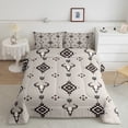 thumbnail image 2 of jejeloiu Bohemian Bull Skull Bedding Comforter Set,Vintage Aztec Geometric Twin Comforter Sets,Brown Black Bedding Set For Men Women,Ultra Soft Home Decor Reversible,2 Pieces, 2 of 8