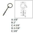 thumbnail image 2 of 3/8" Marine Ring Eye Bolt 2" Ring Diameter Shoulder Bolt Stainless Steel T304, 2 of 10