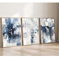 thumbnail image 4 of Navy Blue Abstract Canvas Wall Hieng Modern Minimalist Neutral White Blue and Grey Paintings Pictures Wall Decor Poster Print Hiengwork for Living Room Bedroom Office Home Decora, 4 of 6
