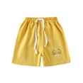 thumbnail image 2 of piuwrlz Shorts for Girls Short Pants Printed Single Piece Short Trousers Yellow Size 5-6 Years, 2 of 5