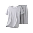 thumbnail image 2 of HOMADLES 2PC Athletic Outfits for Teen Boys Crewneck Breathablle Tee and Soft Shorts Outfits Dark Gray 13 T, 2 of 8
