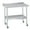 Silver 36"x24", variant on 30x24 InchStainless Steel Prep Table - Commercial Kitchen Workstation with Backsplash, 4 Casters & Adjustable Shelf