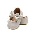 thumbnail image 5 of Yoyauz Baby Girl Mary Jane Shoes Anti Slip Rubber Sole Ballet Slippers Princess Dress Wedding Shoes Newborn Kids Shoes Toddler Shoes（0-12 Month）, 5 of 5