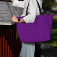 thumbnail image 7 of Xecao Purple for versatile beach bag for women includes zipper pockets and waterproof material, ideal for vacations and adventures., 7 of 7