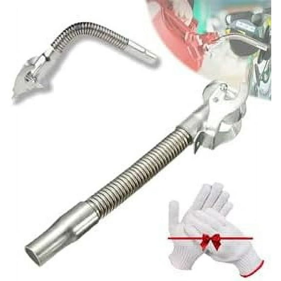 Stainless Steel Car Fuel Pipe & 12" Pour Nozzle for Oil Drum, Fuel, Diesel & Water Transfer – Tubing Guide for 5L/10L/20L Oil Pail, Durability Stainless Steel Spout for Gas and Fuel (1pcs)