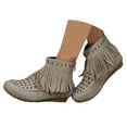 thumbnail image 3 of YLYL Women's Ankle Boots Comfortable Low Mid Heel Round Closed Toe Fall Winter Boots, 3 of 9
