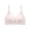 Pink, variant on Women's Seamless Wireless Lace Trim Bra, V-Cut Adjustable Strap Comfort Bralette, Lightweight Invisible T-shirt Bra for Daily Wear, Size M-XXL