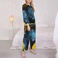 thumbnail image 3 of Picia Stylish Yellow Dog Pattern Women’s Long-Sleeve Sleepwear Set - Soft 2-Piece Loungewear with Pockets, Comfy PJs for Relaxing Nights-XX-Large, 3 of 7