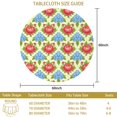 thumbnail image 3 of Pioneer Flower Floral Print Pattern Round Tablecloth 60 X 60 Inch, Wrinkle Resistant Wipeable Table Cloth for Kitchen Dining Picnic Patio Party, 3 of 6