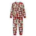 thumbnail image 4 of Family Christmas Pajamas Matching Sets 2025 – Red Long Sleeve Top and Pants with Santa Hat Cat and Snowman Print, Holiday Sleepwear Jammies for Couples, Men, Women, Xmas Matching Outfits, 4 of 5