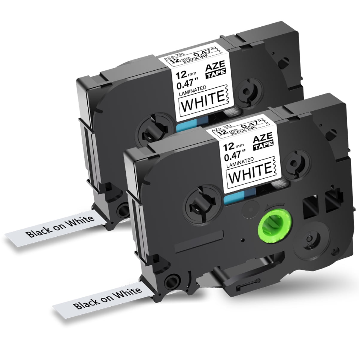 30PK Label Tape TZe231 12mm 0.47/"Black//White for Brother P-Touch PT-D450 PT-1090
