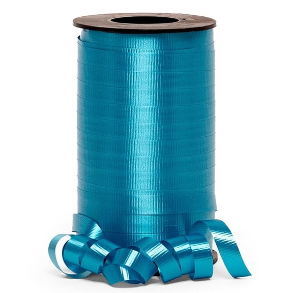 Turquoise Crimped Curling Ribbon 3/8" X 250 Yards