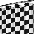 thumbnail image 3 of Black and White Checkered Pattern Shower Curtain 72"x72" ,Bathroom Decorative Shower Curtains Set with 12 Hooks,Modern Waterproof Washable Shower Curtain, 3 of 6