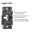 thumbnail image 2 of Lutron Toggler LED+ Dimmer Switch for Dimmable LED, Halogen and Incandescent Bulbs, 250W/Single-Pole or 3-Way, AYCL-253P-WH, White, 2 of 8
