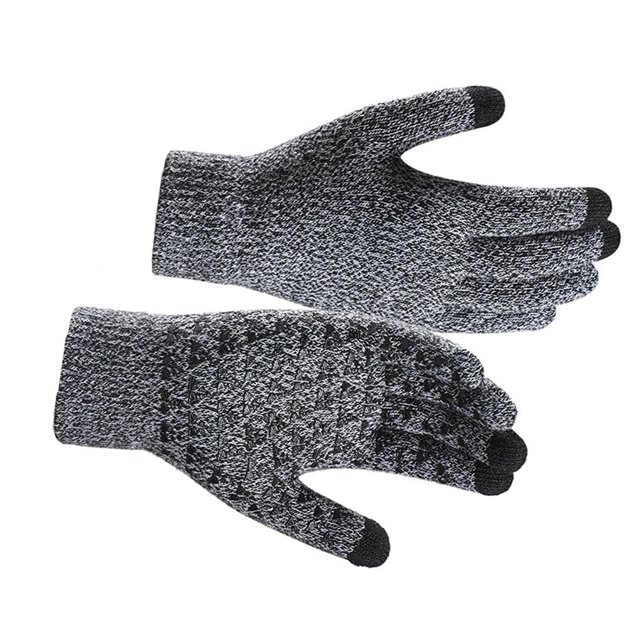 Toystoory 1 par de guantes cálidos de invierno para ciclismo con pantalla táctil Figer Deportes de nieve gris NO1