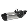 thumbnail image 1 of Punta de escape de motocicleta Cubierta de fibra de carbono de acero inoxidable 304 Universal para diámetro de 38 a 51 mm Plata, 1 of 12