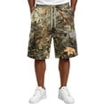 thumbnail image 2 of Delconic Men Realistic Tree Branch Camo Quick Dry Casual Cargo Shorts Skin Friendly Elastic Waist Deep Storage Side Pockets Short Trousers For Spring Summer Daily Yellow 3XL, 2 of 6
